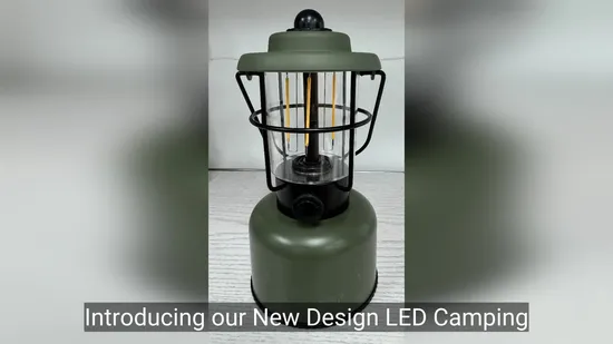 New Design Bright LED Camping Lamp with USB Charging / Rechargeable Retro