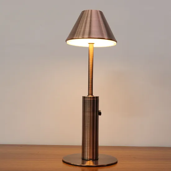 Modern Mushroom Lamp Touch Dimmable Desk Lamps Bedroom Bedside Night Light LED Creative Triangle Copper Rechargeable Wireless Desk Indoor LED USB Table Lights 