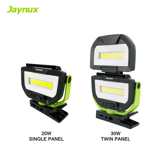 30W 3000lm LED Portable COB Work Light Rechargeable with 2 Folding Panel and Magnetic Clamp Base for Car Repair and Motor Repair Inspection 