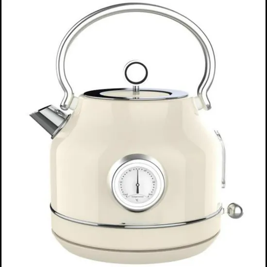 1.7L Retro Stainless Steel Tea Pot Hot Water Boiler Electric Kettle 