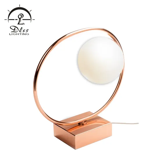 Round White Glass Ball Decor Desk Light 